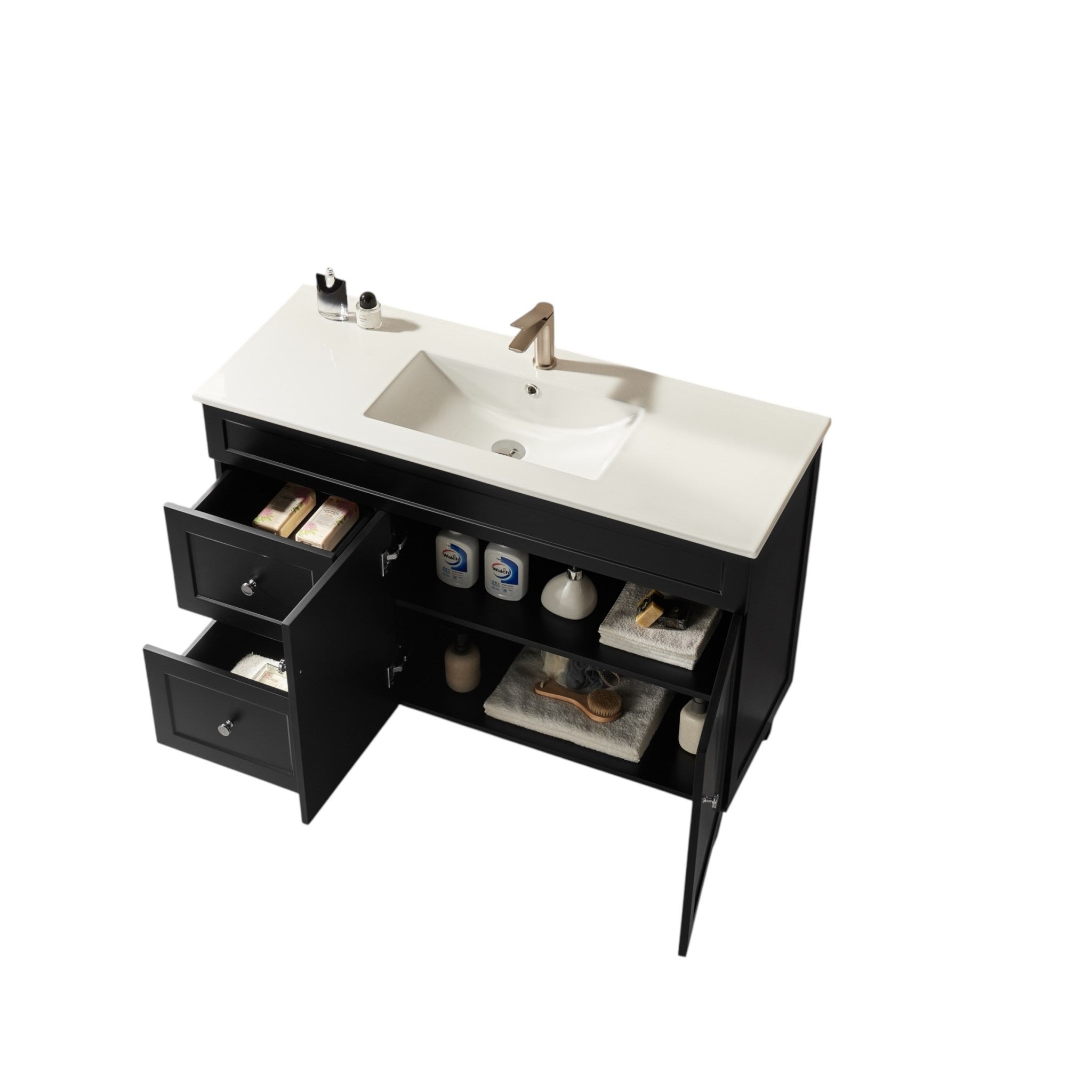 Lukka Harold Federation Free Standing Cabinet Matte Black LK-FH124LL-MB