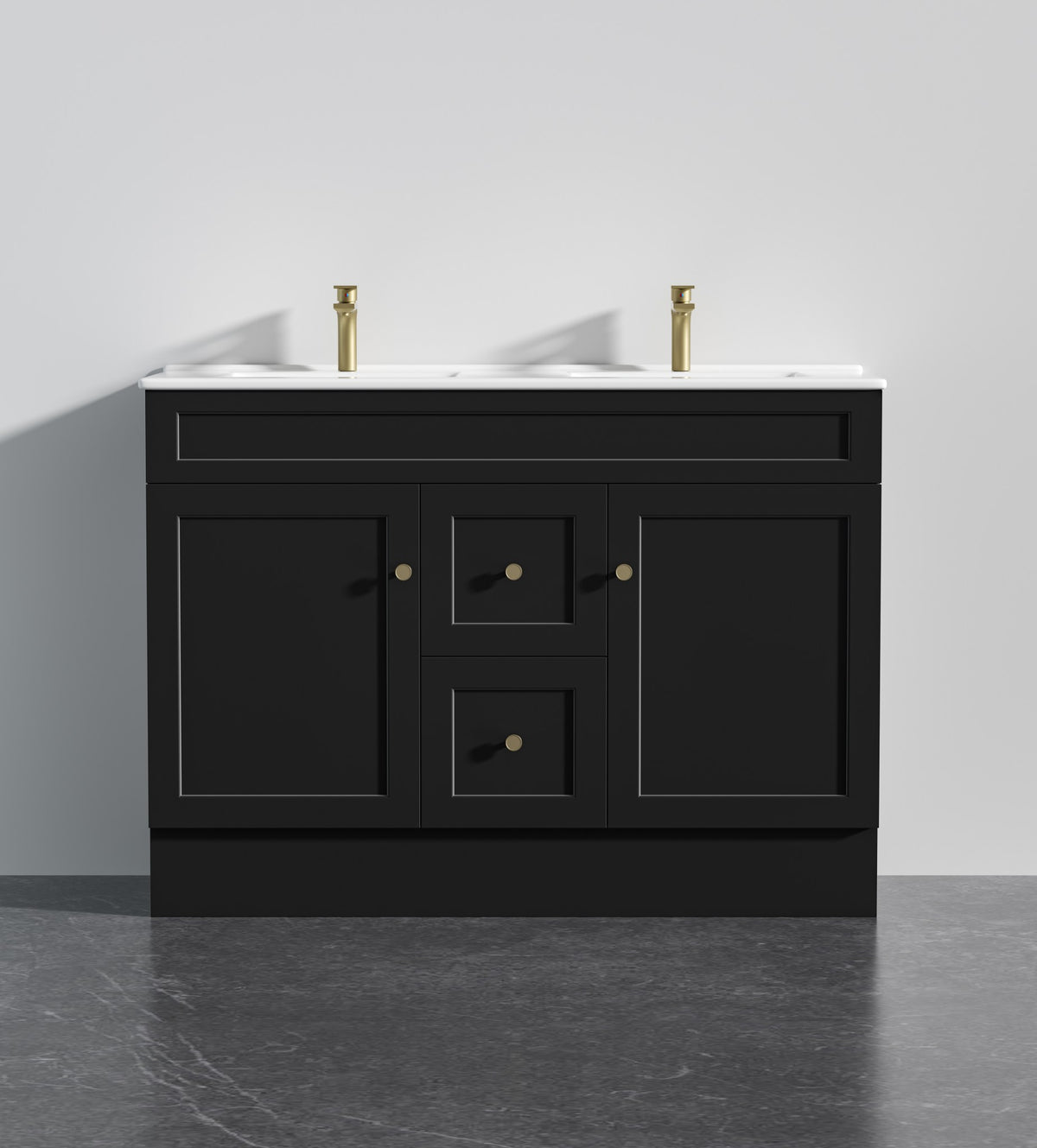 Lukka Harold Federation Free Standing Cabinet Matte Black LK-FH124DL-MB