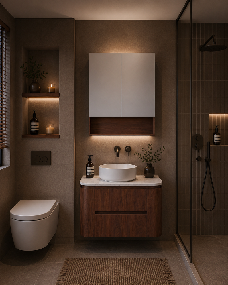 Lukka Ravello Modern Wall Hung Vanity Plywood Cabinet LK-RA750W-MO