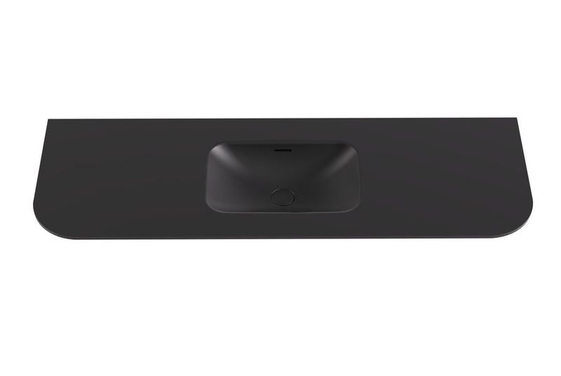 Aruro Solid Surface Stone Basin - LK-SAR155MB-UTH - Matte Black
