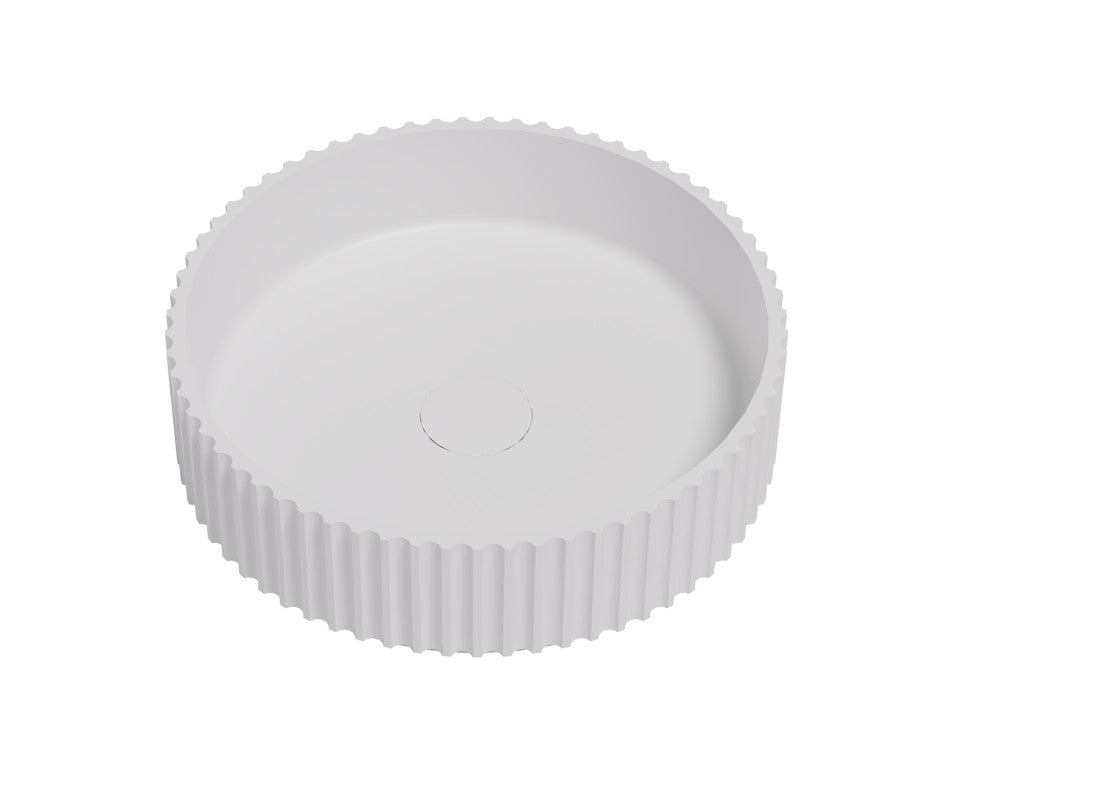 Lukka Olley Fluted Solid Surface Above Counter Basin LK-SOA4040