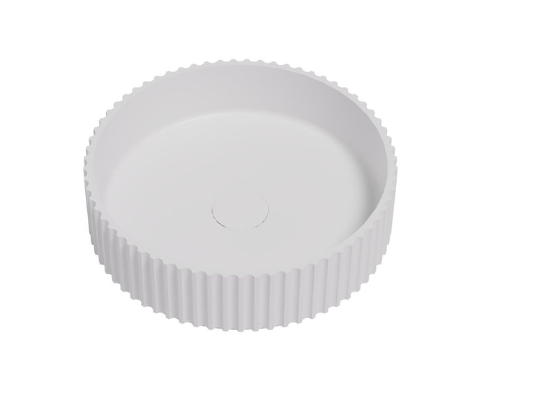 Lukka Olley Fluted Solid Surface Above Counter Basin LK-SOA4040