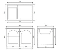 Lukka Chester Federation wall hung PVC Cabinet LK-FC74LW-MW