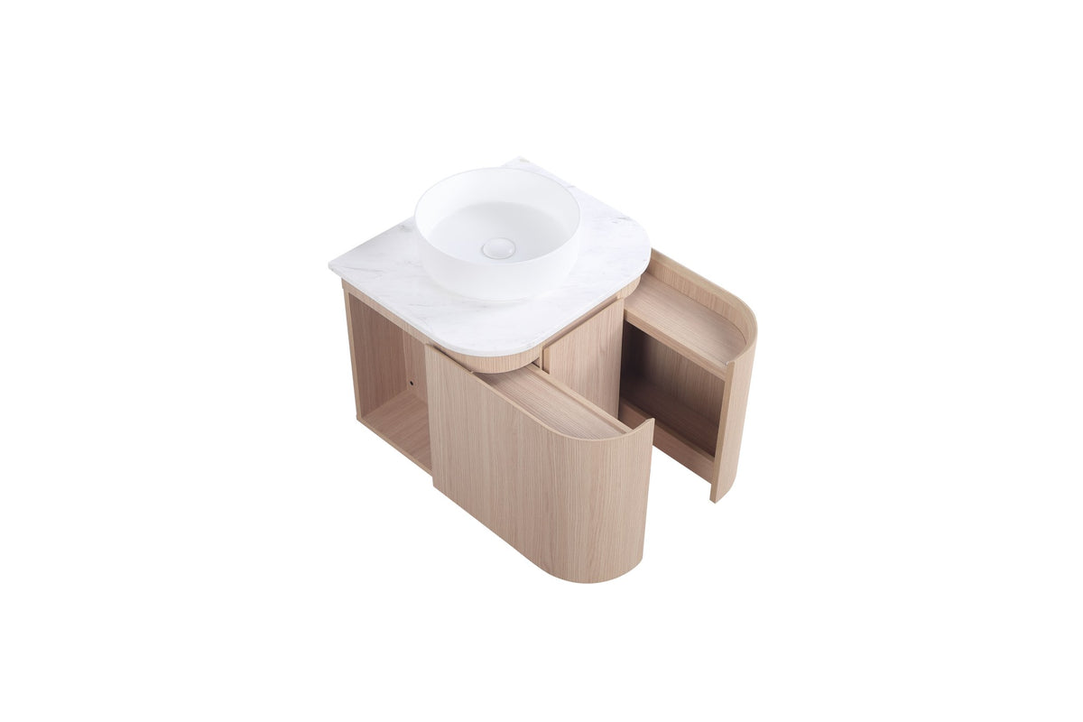 Lukka Ravello Modern Wall Hung Vanity Plywood Cabinet LK-RA600W-SO