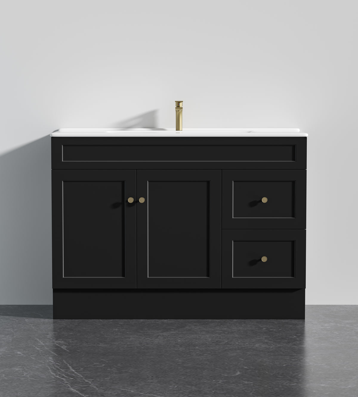 Lukka Harold Federation Free Standing Cabinet Matte Black LK-FH124RL-MB