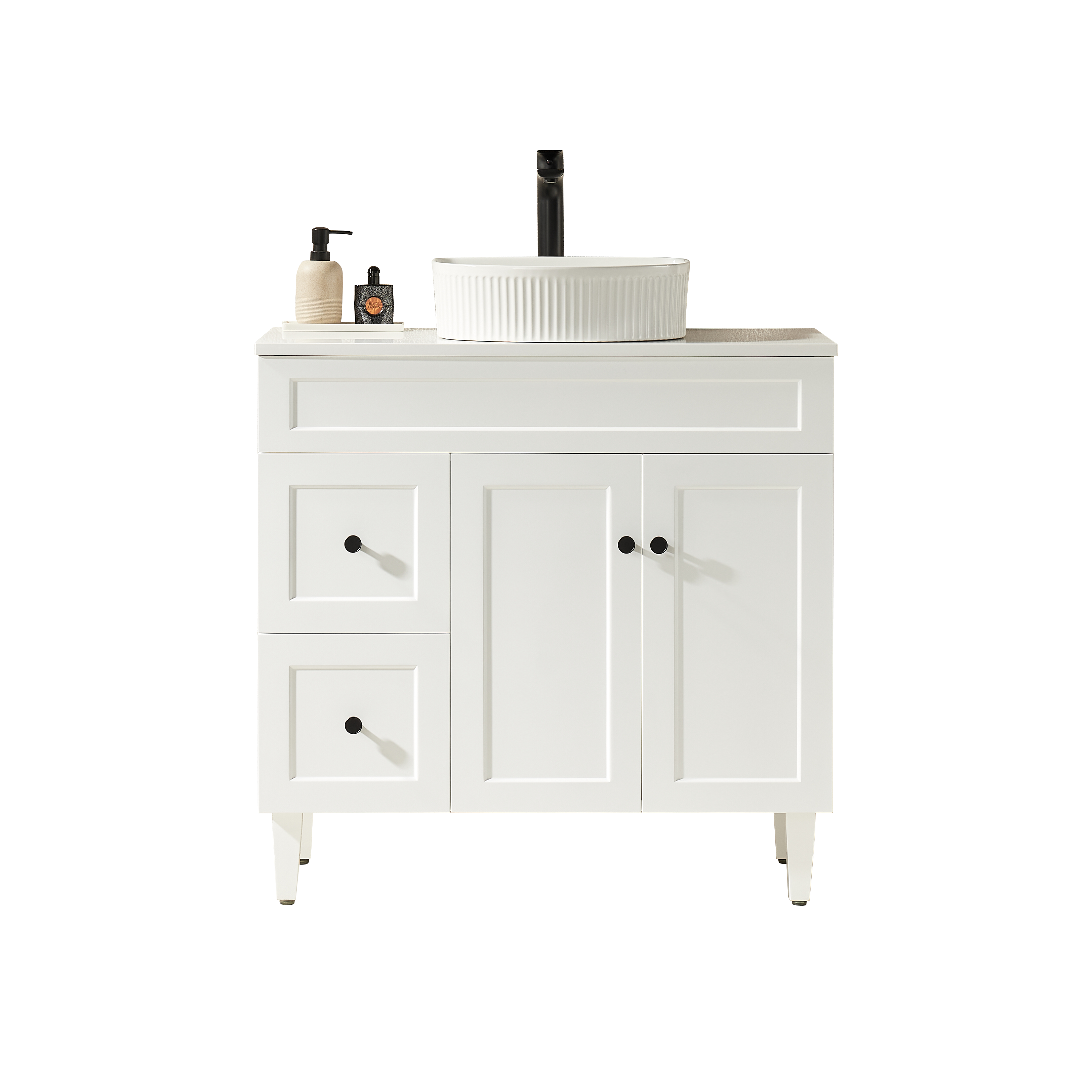 Lukka Harold Federation Free Standing Cabinet Matte White LK-FH94LL-MW