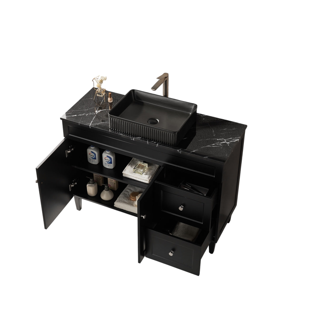 Lukka Harold Federation Free Standing Cabinet Matte Black LK-FH124RL-MB