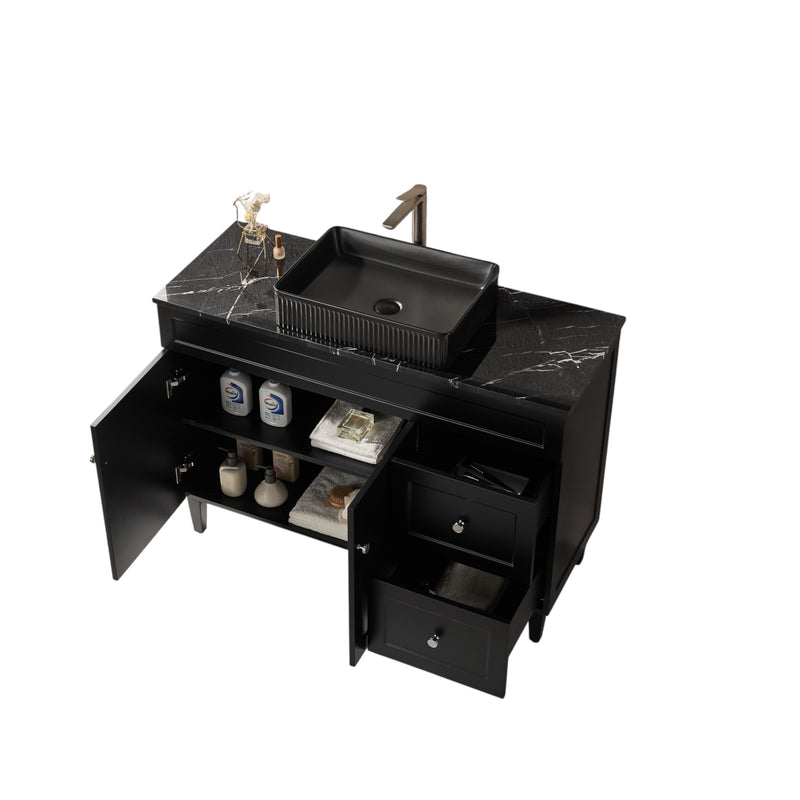 Lukka Harold Federation Free Standing Cabinet Matte Black LK-FH124RL-MB