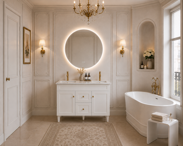 1200mm Matte White Lukka Harold Freestanding Vanity
