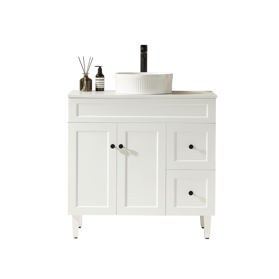 Lukka Harold Federation Free Standing Cabinet Matte White LK-FH94RL-MW