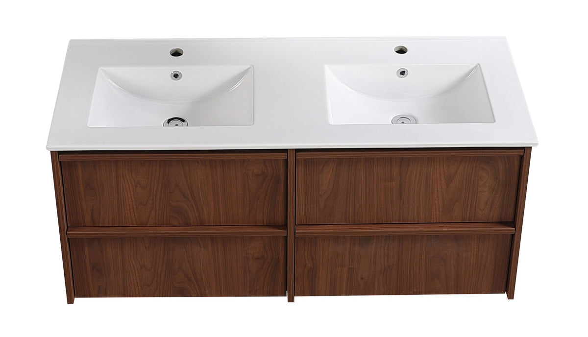 Lukka Ridgewood Modern Wall Hung Plywood Cabinet LK-MR1220W-MO Double Bowl Only
