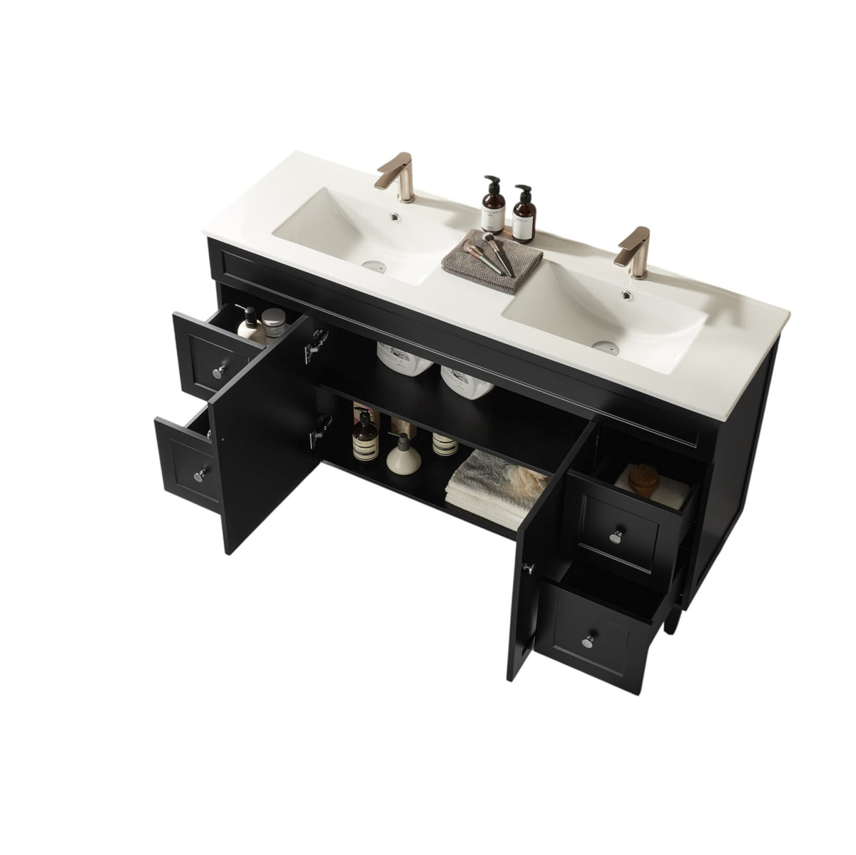 Lukka Harold Federation Free Standing Cabinet Matte Black LK-FH154L-MB