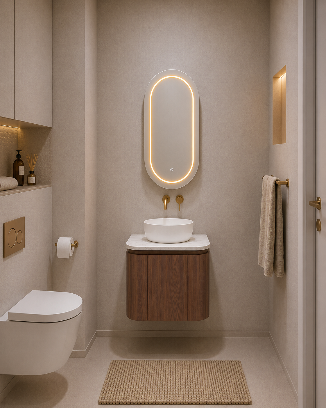 Lukka Ravello Modern Wall Hung Vanity Plywood Cabinet LK-RA600W-MO