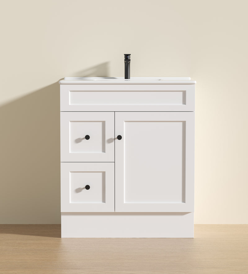 Lukka Harold Federation Free Standing Cabinet Matte White LK-FH74LL-MW