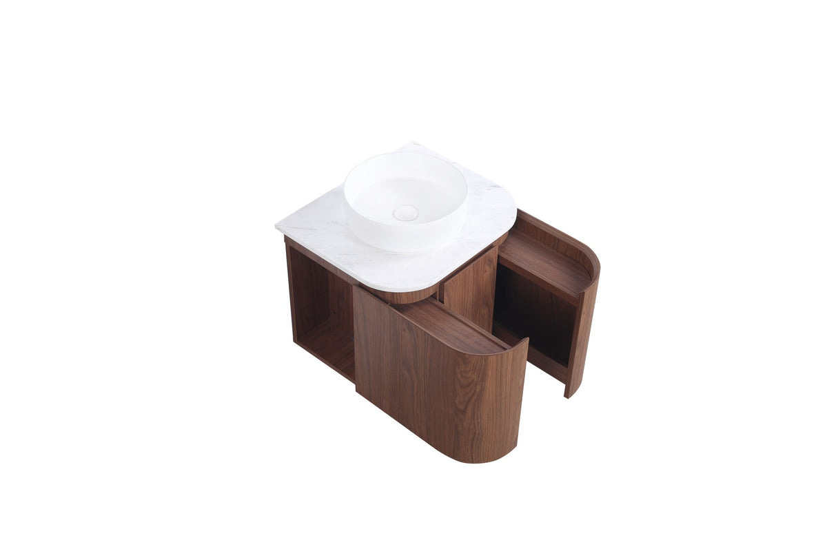 Lukka Ravello Modern Wall Hung Vanity Plywood Cabinet LK-RA600W-MO