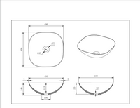 Lukka Perry Solid Surface Stone Above Counter Basin LK-SPA4040MW/SPA5540MW/SPA6336MW