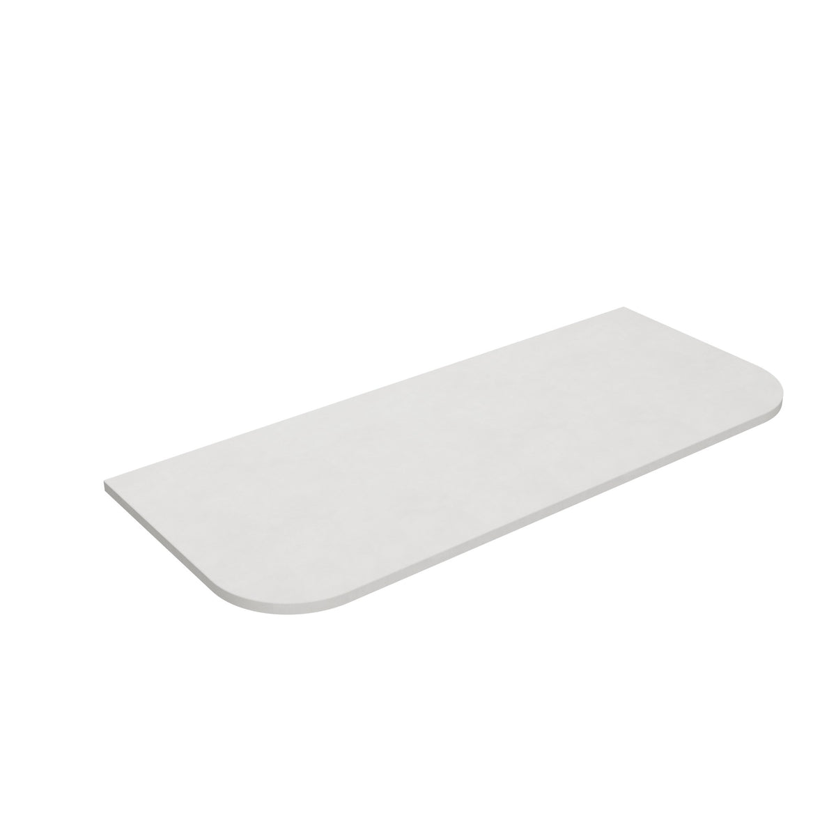 Solid Surface Plain Slab Curve- Matte White - LK-SBW65CV - Custom Cutting
