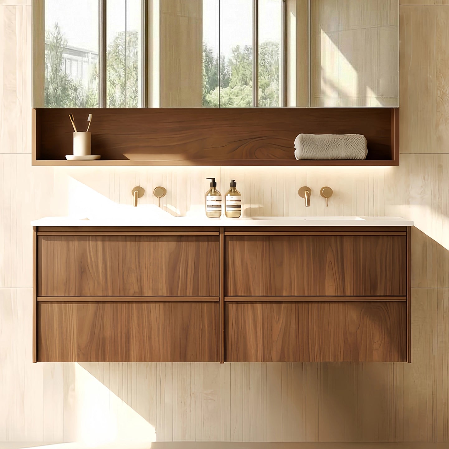 Lukka Ridgewood Modern Wall Hung Plywood Cabinet LK-MR1520W-MO