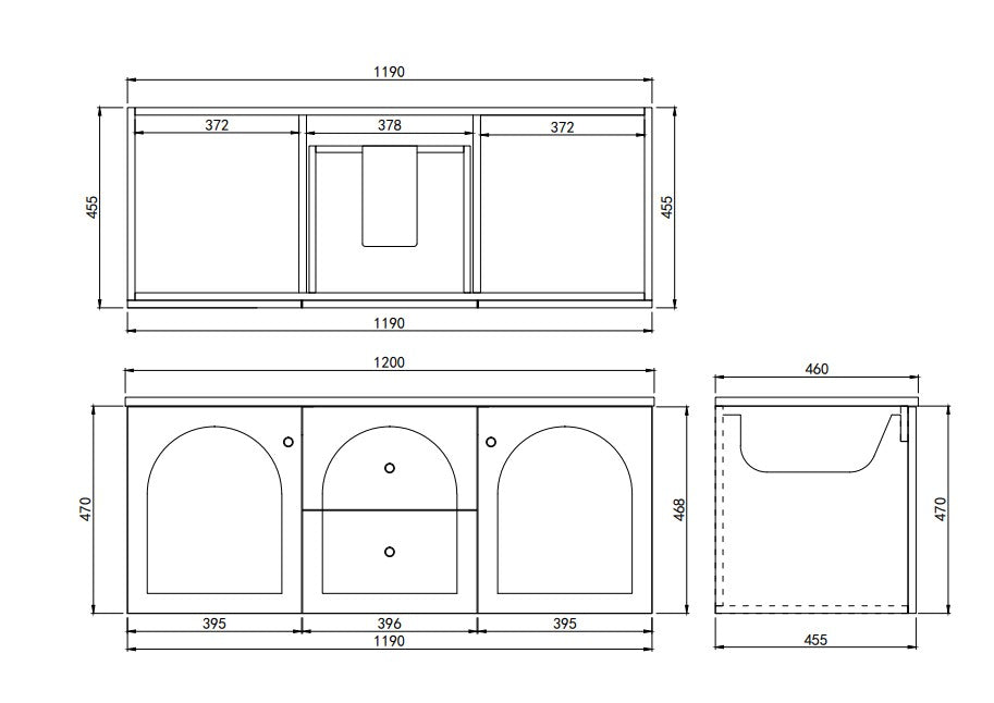 Lukka Chester Federation wall hung PVC Cabinet LK-FC1221W-MW