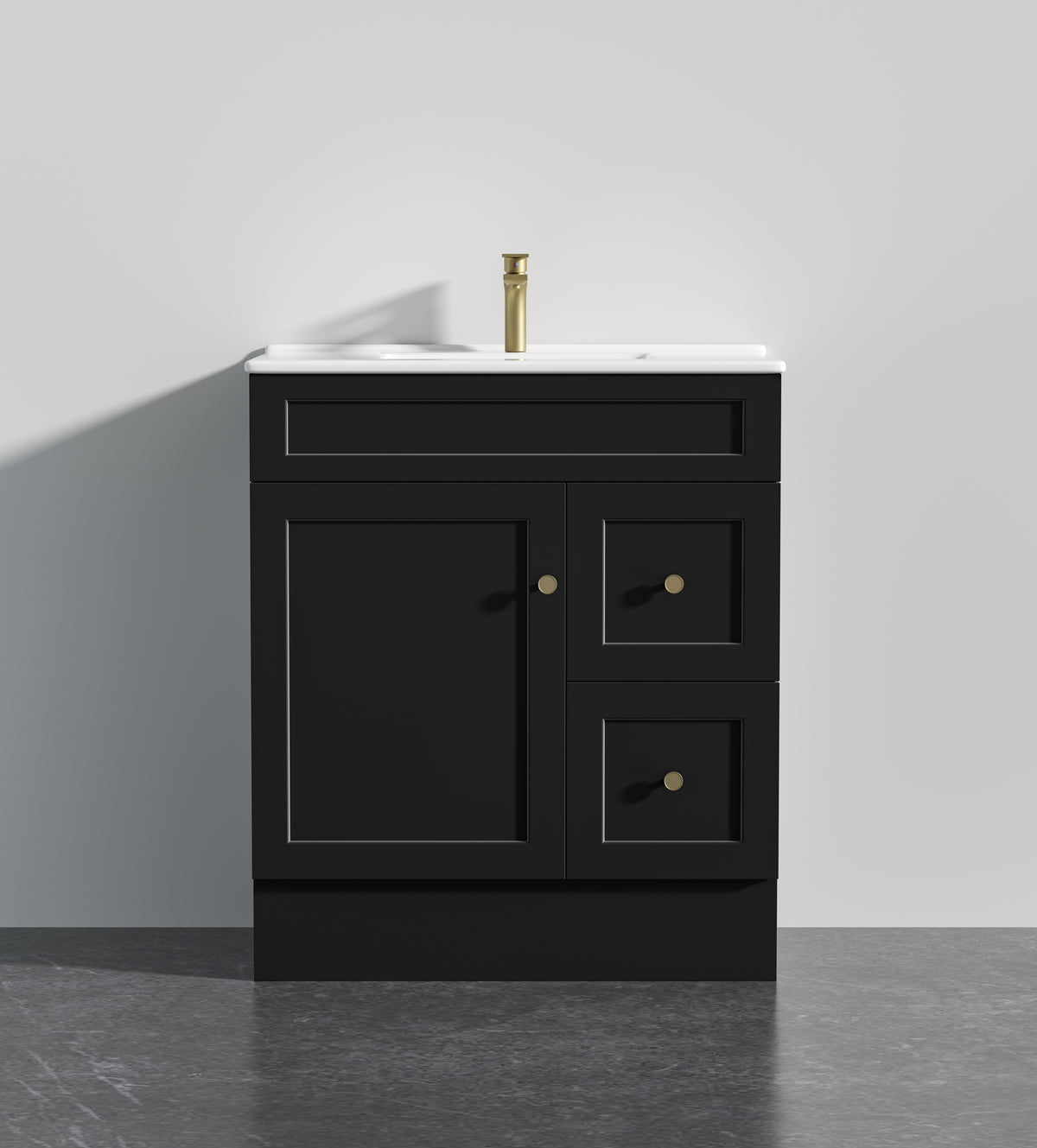 Lukka Harold Federation Free Standing Cabinet Matte Black LK-FH74RL-MB
