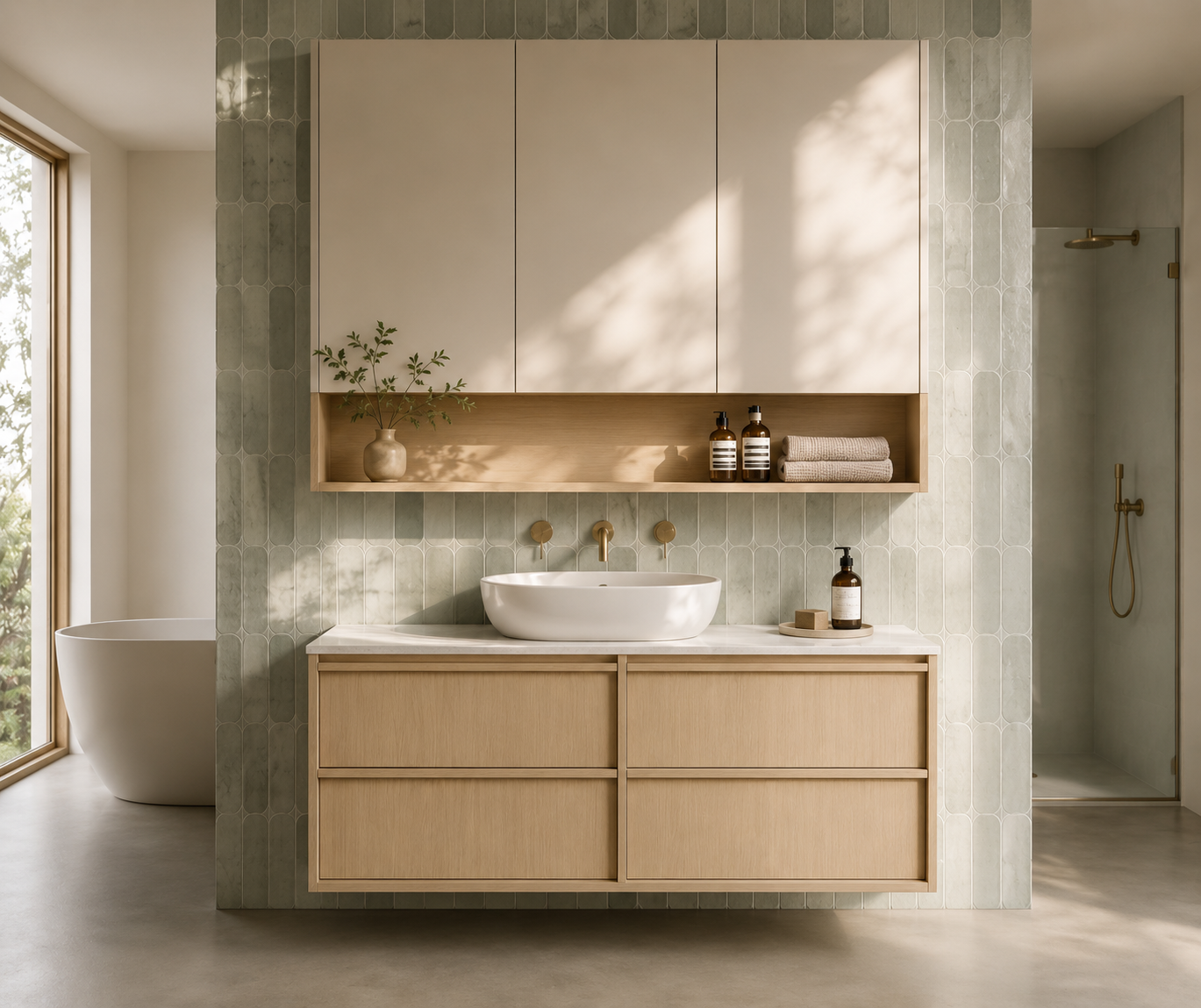 Lukka Ridgewood Modern Wall Hung Plywood Cabinet LK-MR1200W-SO Single Bowl Only