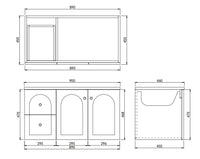 Lukka Chester Federation wall hung PVC Cabinet LK-FC94LW-MW