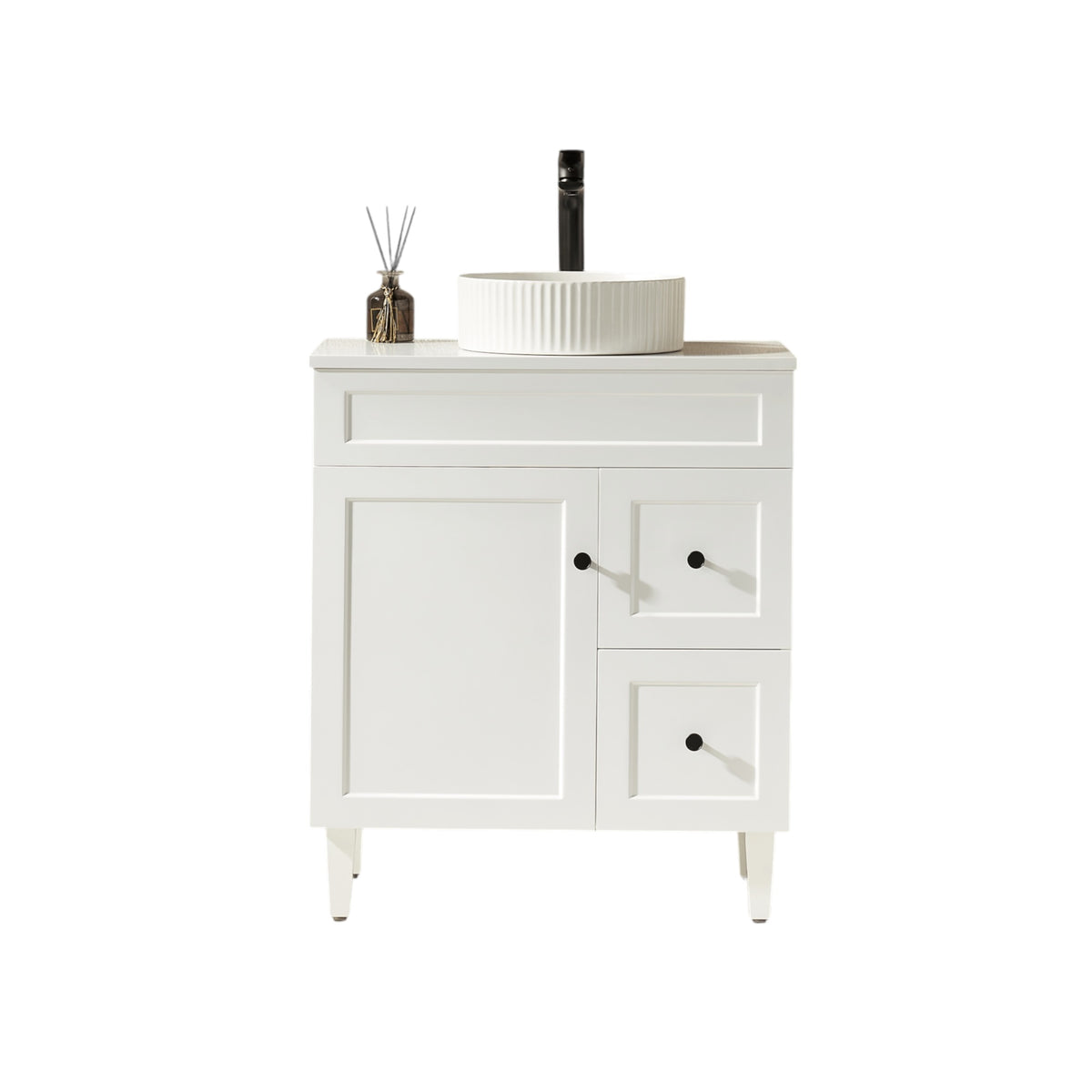 Lukka Harold Federation Free Standing Cabinet Matte White LK-FH74RL-MW
