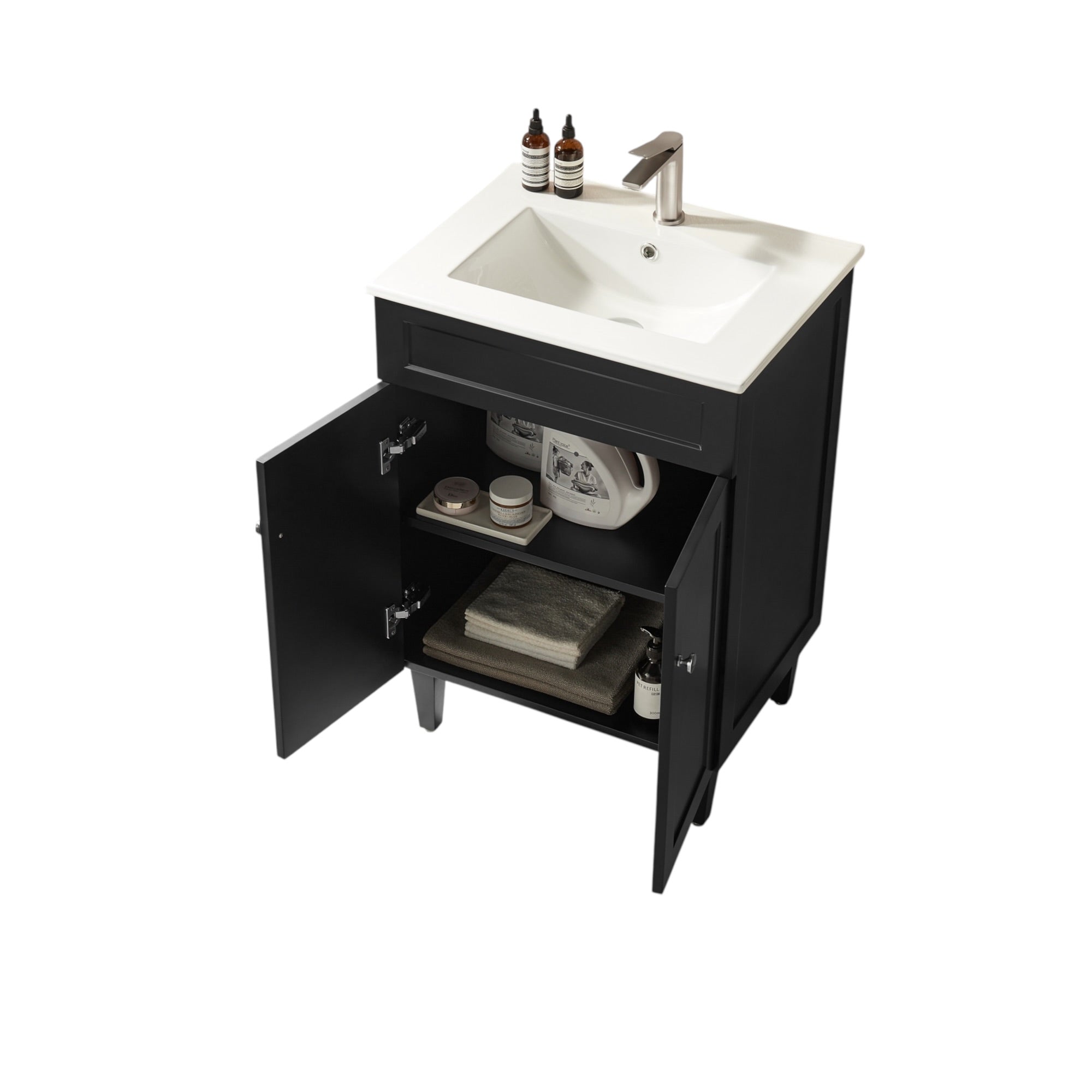 Lukka Harold Federation Free Standing Cabinet Matte Black LK-FH64L-MB