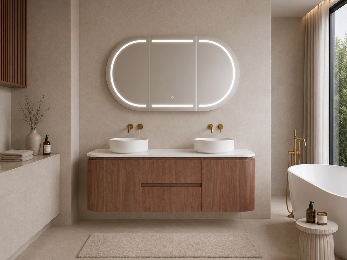 Lukka Ravello Modern Wall Hung Vanity Plywood Cabinet LK-RA1221W-MO