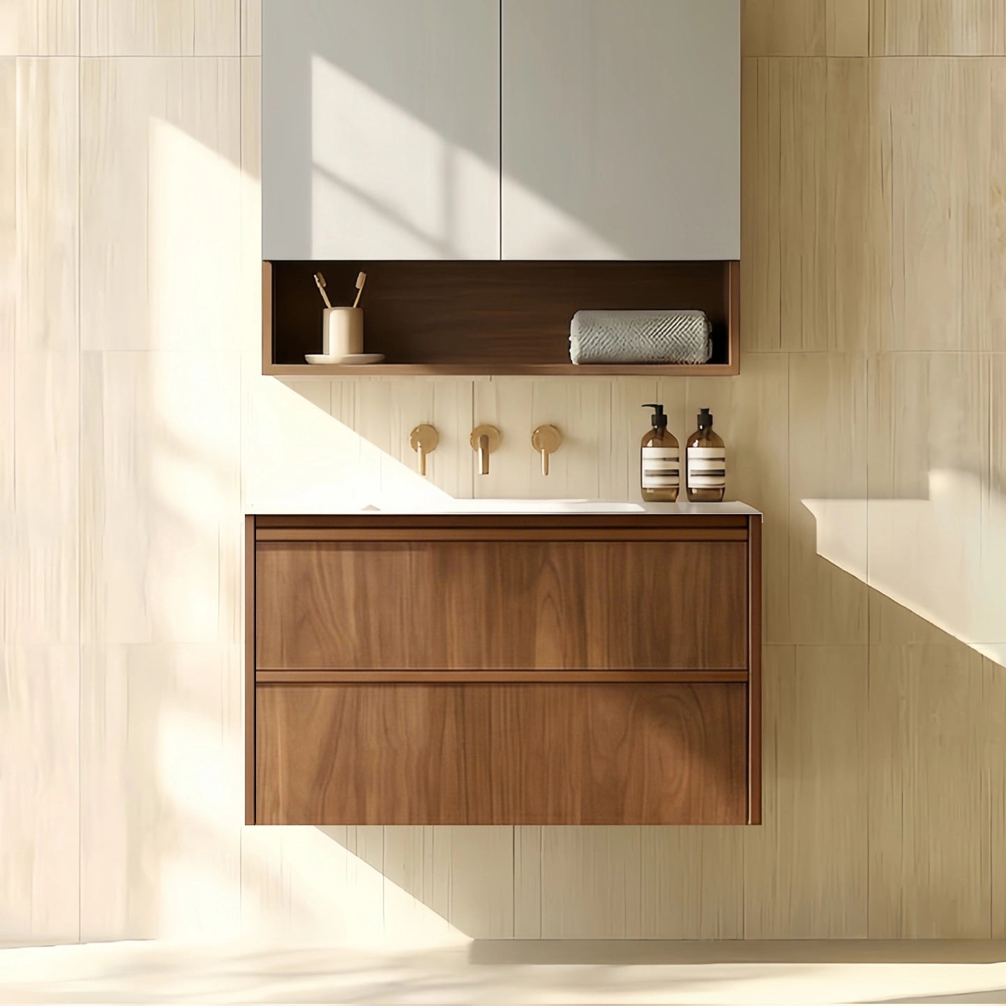 Lukka Ridgewood Modern Wall Hung Plywood Cabinet LK-MR750W-MO