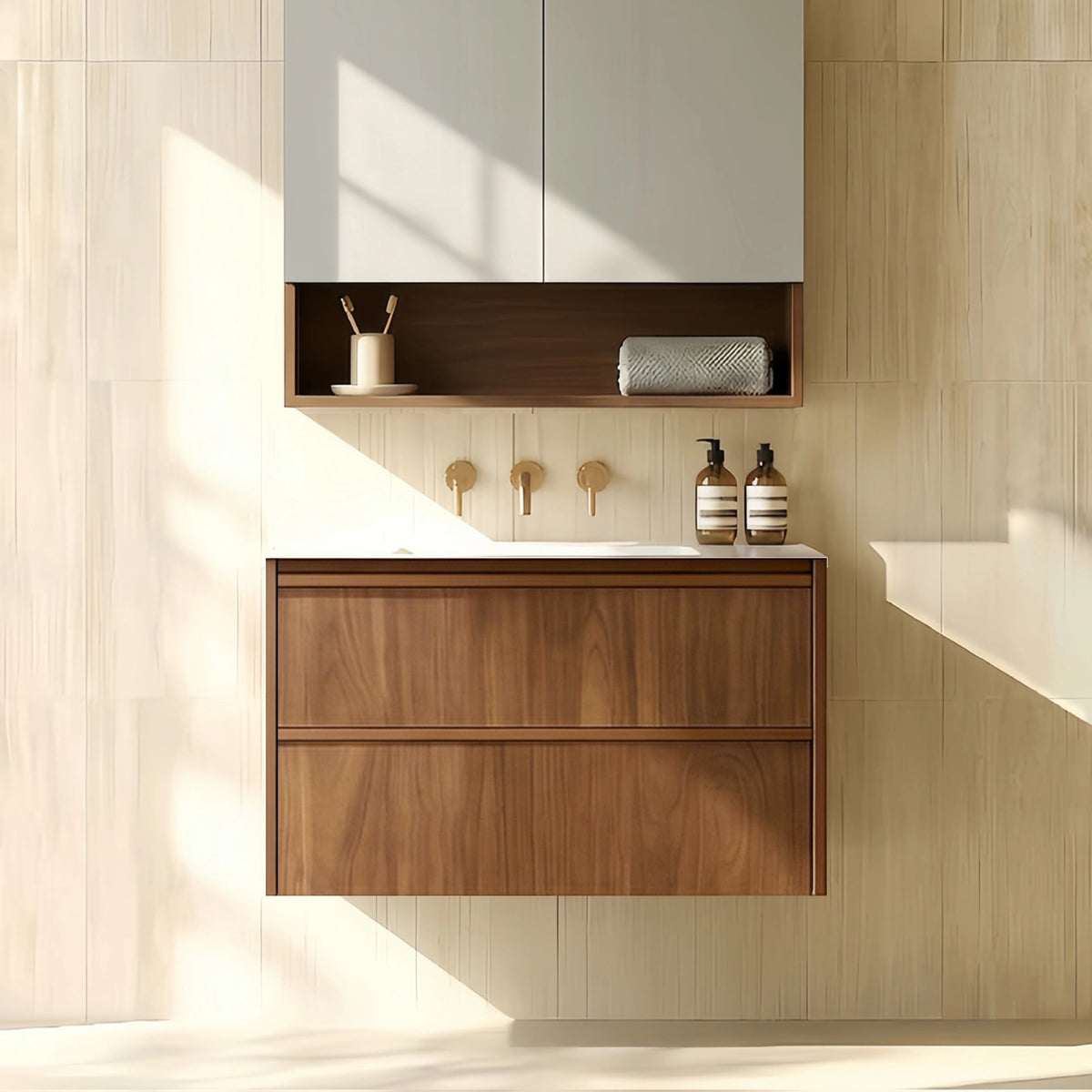 Lukka Ridgewood Modern Wall Hung Plywood Cabinet LK-MR750W-MO