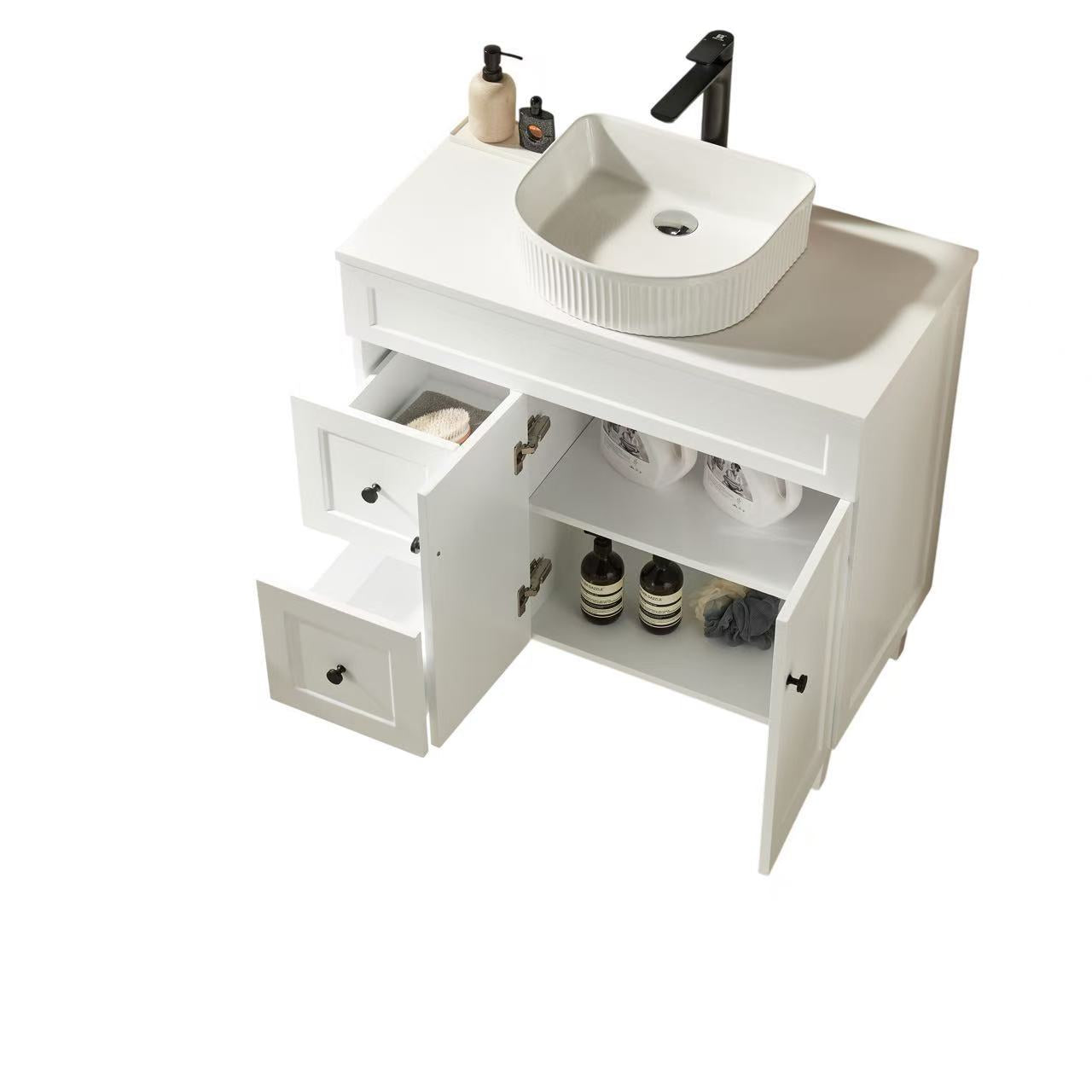 Lukka Harold Federation Free Standing Cabinet Matte White LK-FH94LL-MW