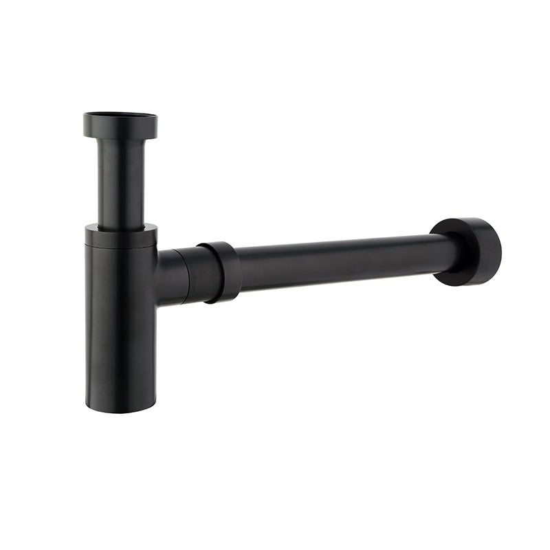 Rund Brass Bottle Trap BK226 - Matte Black - LK-BT226-MB - Matte Black