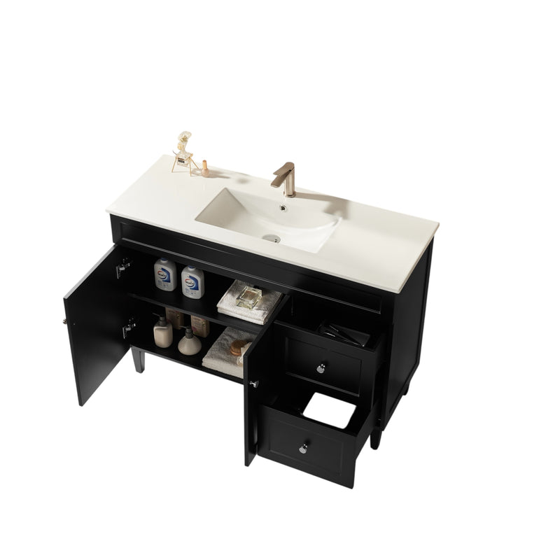 Lukka Harold Federation Free Standing Cabinet Matte Black LK-FH124RL-MB