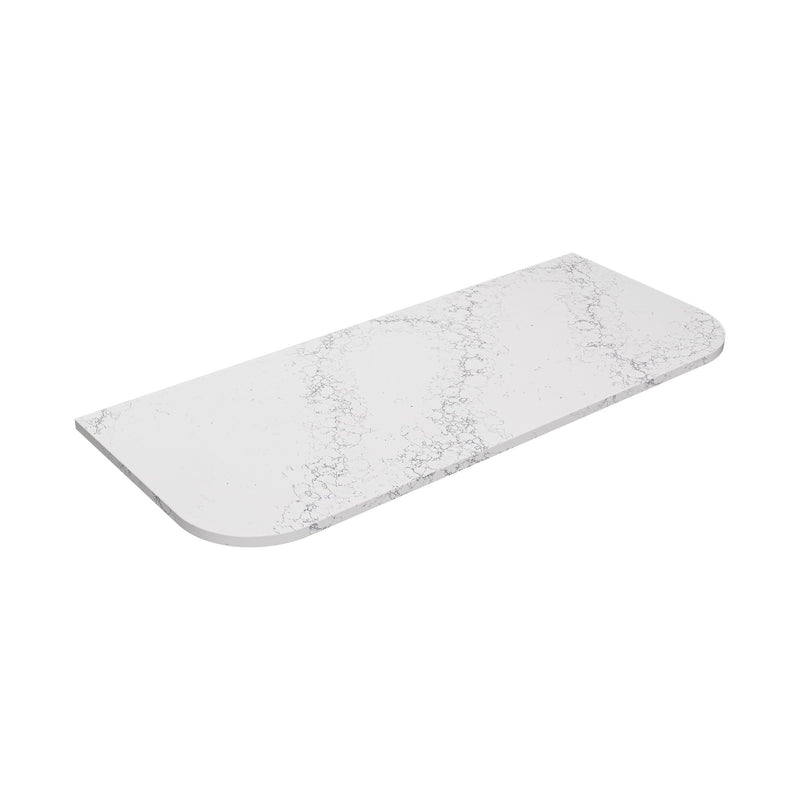 Lukka Calacatta White (WG486) Zero Silica Engineer Stone Top – Curve LK-QCW