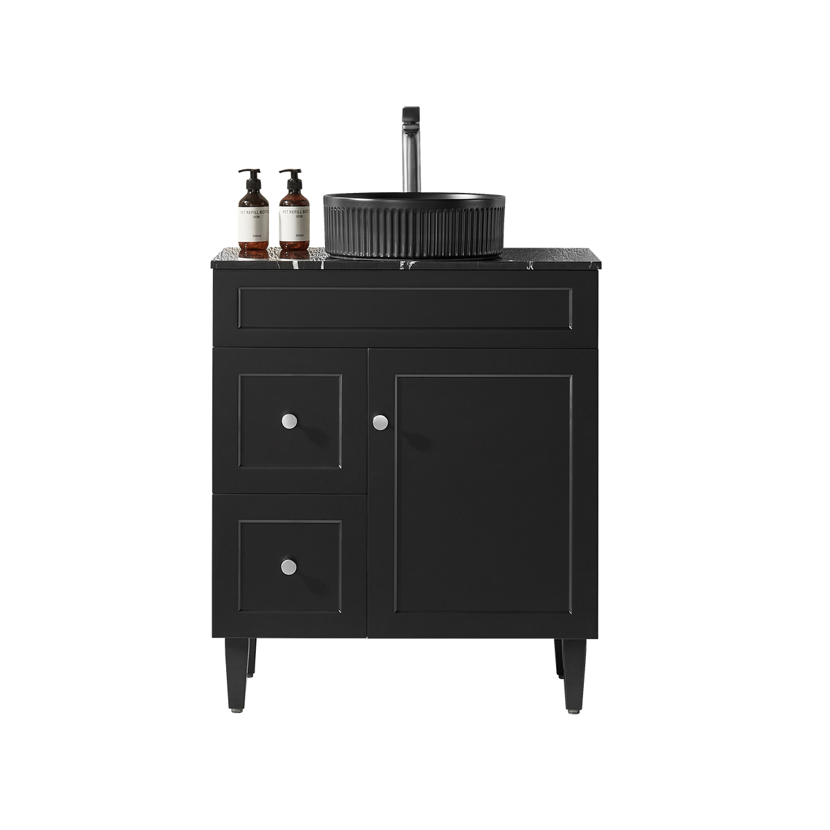 Lukka Harold Federation Free Standing Cabinet Matte Black LK-FH74LL-MB