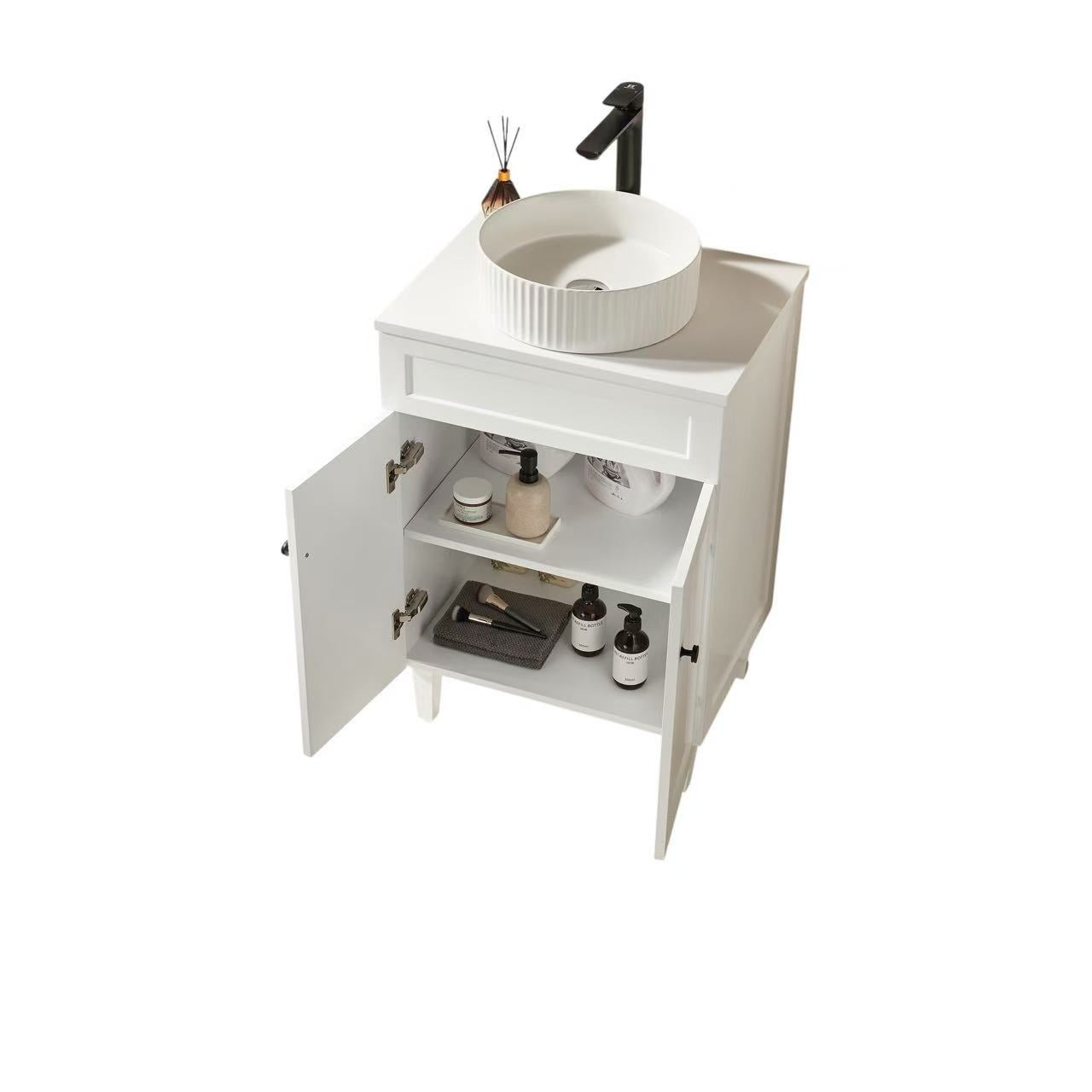 Lukka Harold Federation Free Standing Cabinet Matte White LK-FH64L-MW