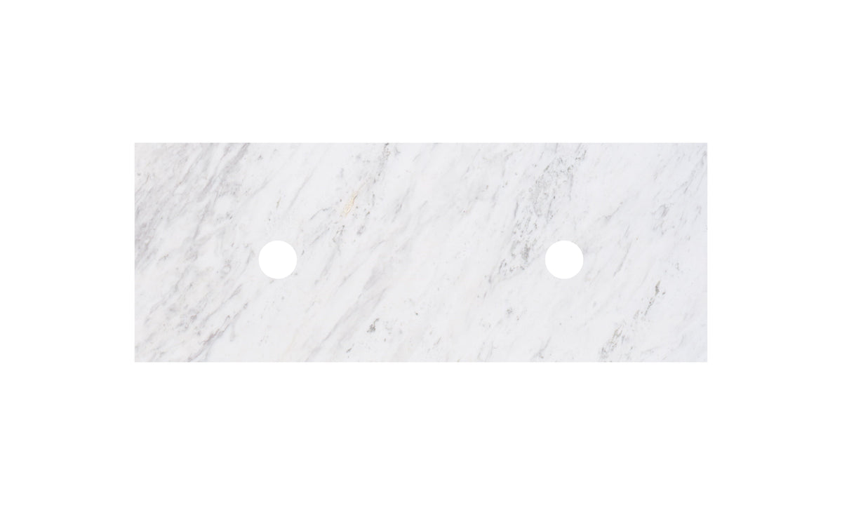 Lukka vanity top reference - LK-MCARW124D-UTH; size, finish and drilling as selected.
