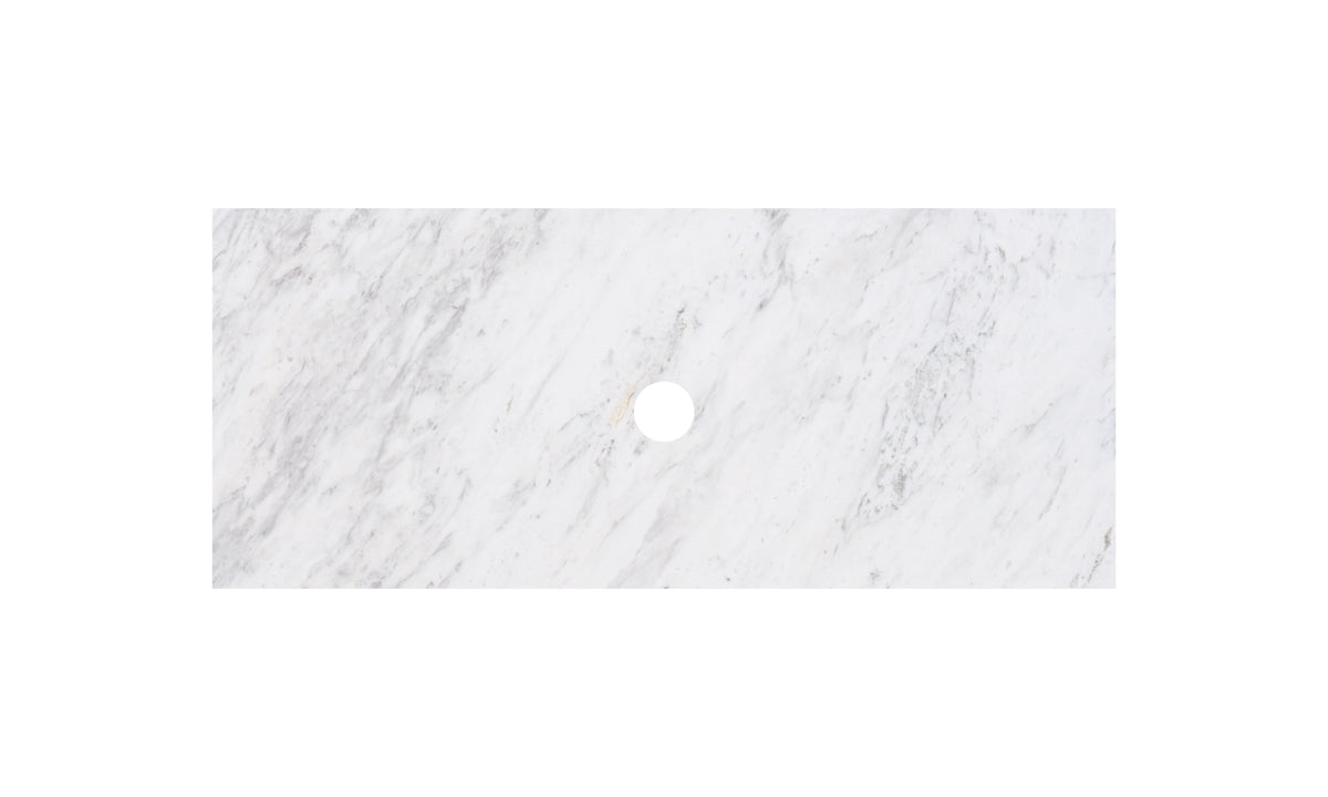 Lukka vanity top reference - LK-MCARW74-UTH; size, finish and drilling as selected.