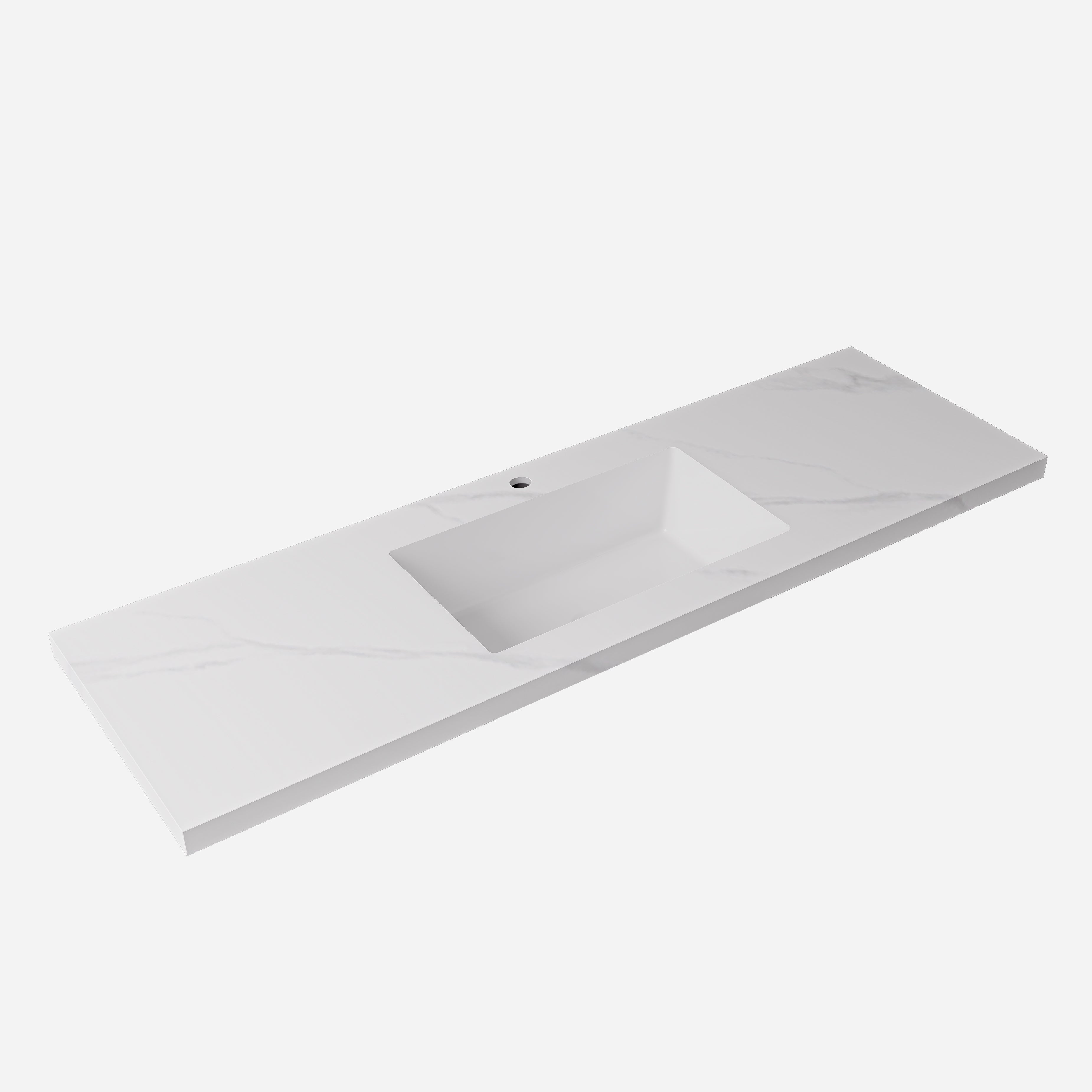 Lukka vanity top reference - LK-UCA154-TH; size, finish and drilling as selected.
