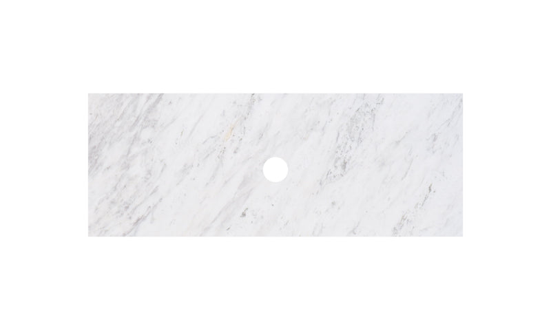 Lukka vanity top reference - LK-MCARW124-UTH; size, finish and drilling as selected.