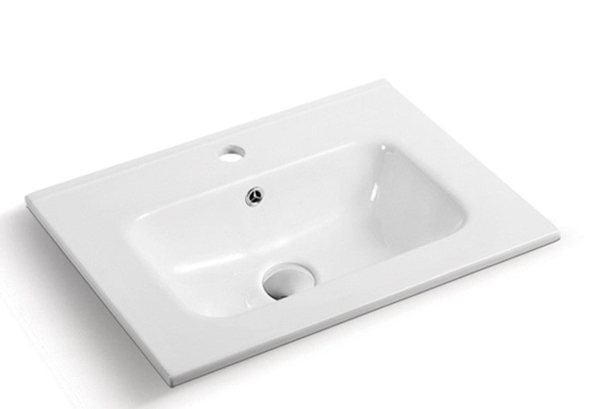 Lukka vanity top reference - LK-KC600, LK-KC600-MW; size, finish and drilling as selected.