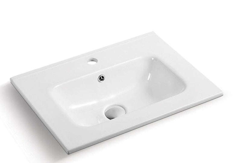 Lukka vanity top reference - LK-KC600, LK-KC600-MW; size, finish and drilling as selected.