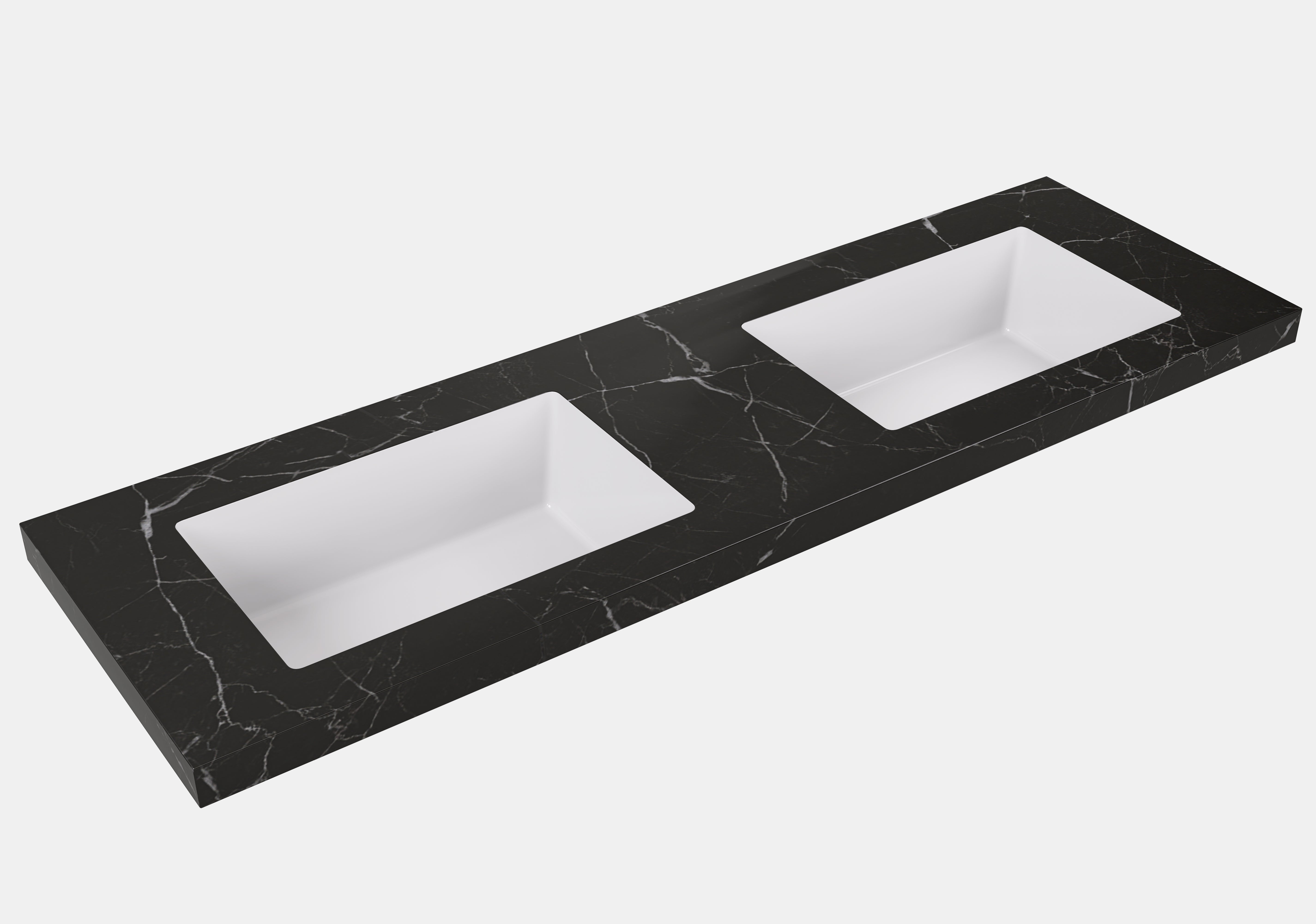 Lukka vanity top reference - LK-UBL154D-NTH, LK-UBL124D-NTH; size, finish and drilling as selected.