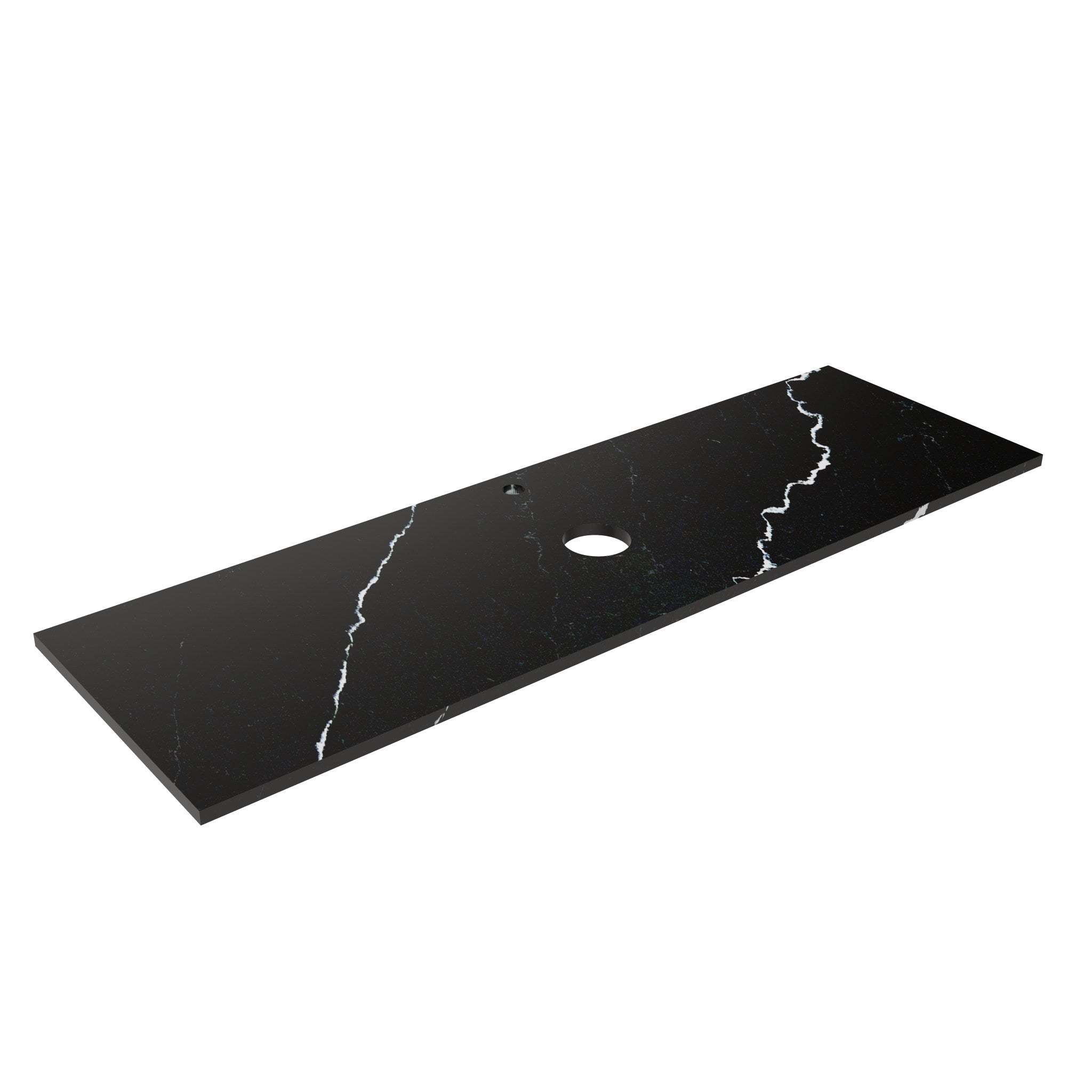 Lukka vanity top reference - LK-QCN154-UTH; size, finish and drilling as selected.