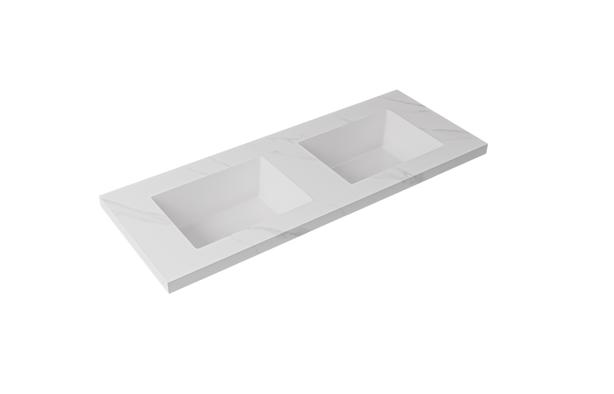 Lukka vanity top reference - LK-UCA124D-NTH; size, finish and drilling as selected.