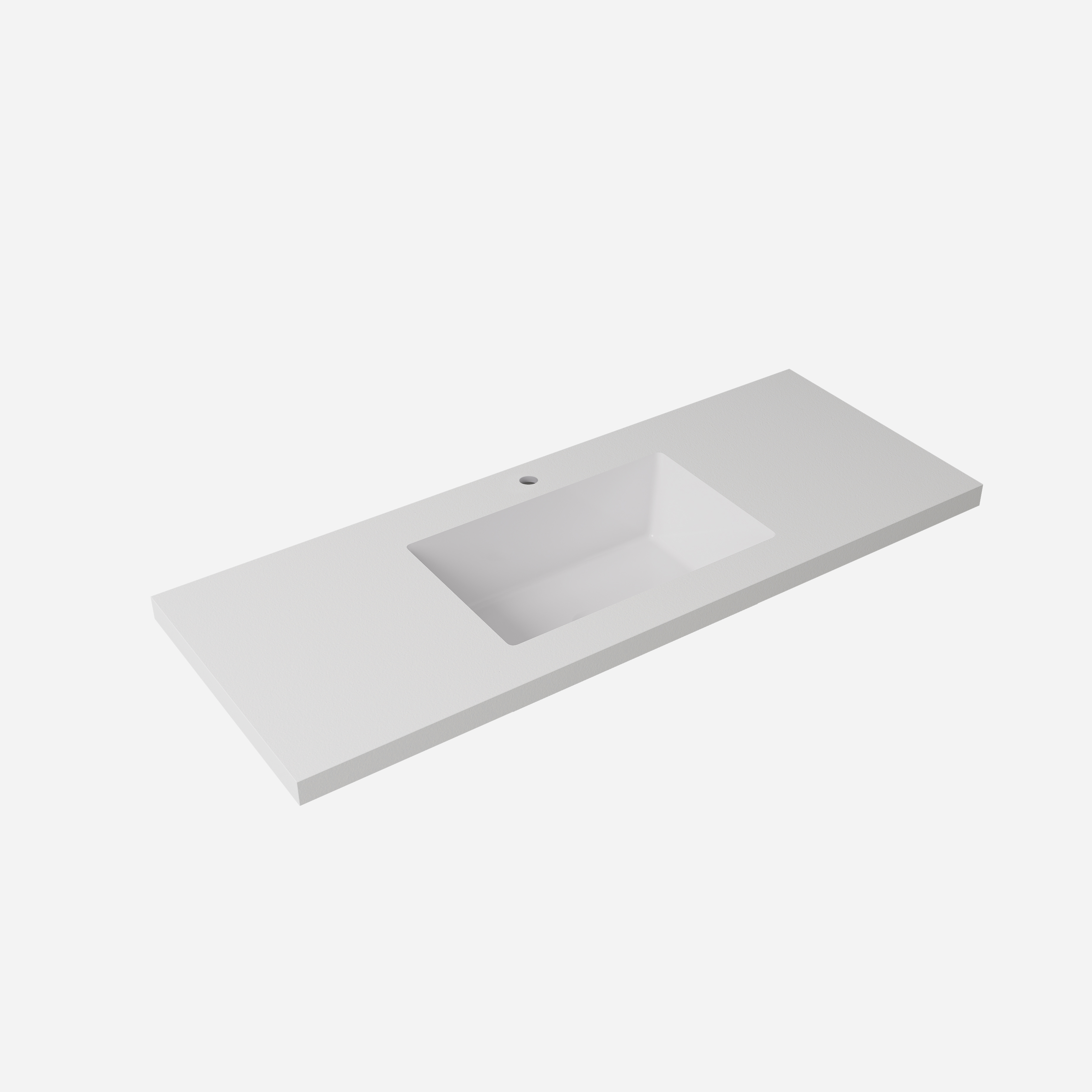 Lukka vanity top reference - LK-UBW124-TH; size, finish and drilling as selected.