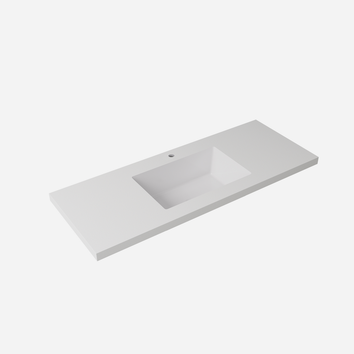 Lukka vanity top reference - LK-UBW124-TH; size, finish and drilling as selected.