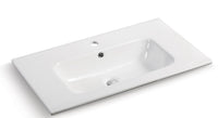 Lukka vanity top reference - LK-KC750, LK-KC750-MW; size, finish and drilling as selected.