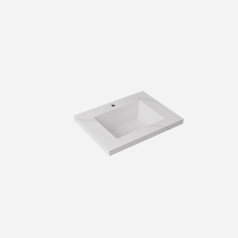 Lukka vanity top reference - LK-UCA64-TH; size, finish and drilling as selected.